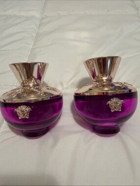 EMPTY!! Versace- Dylan Purple Perfume Glass Vanity Jar